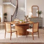HUAHUU Extendable Round Dining Table for 4-8