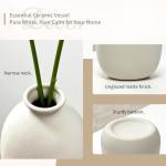 Set of 15 Small White Ceramic Bud Vases