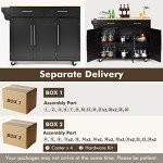 Giantex Rolling Kitchen Island Cart with Storage