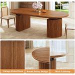 HUAHUU Extendable Round Dining Table for 4-8