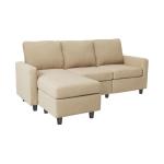 HONBAY Convertible L-Shaped Sectional Sofa, Dark Beige