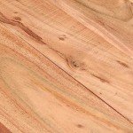 Acacia Wood Dining Table with Iron Frame - Black