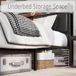 King Bed Frame with Storage Headboard and Charger