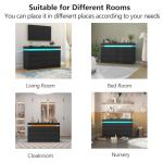 Modern 6 Drawer Dresser with LED Light