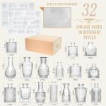 32-Piece Clear Mini Bud Vase Set