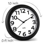 2 Pack Silent Non-Ticking Wall Clocks, 10 Inch