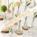 32-Piece Clear Mini Bud Vase Set
