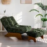 MAXYOYO Green Accent Chair with Ottoman Set
