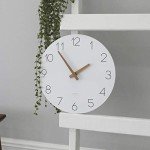 Mooas 12" Non-Ticking Wood Wall Clock