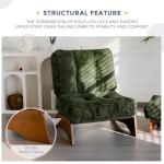 MAXYOYO Green Accent Chair with Ottoman Set