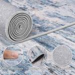 Blue Modern Abstract 6x9 Washable Area Rug