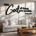 Christian Bible Verses Wall Art - "All Things Are Possible