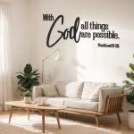 Christian Bible Verses Wall Art - "All Things Are Possible