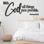 Christian Bible Verses Wall Art - "All Things Are Possible