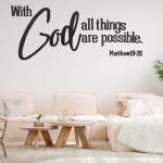 Christian Bible Verses Wall Art - "All Things Are Possible