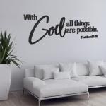 Christian Bible Verses Wall Art - "All Things Are Possible