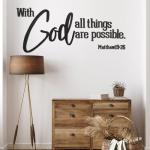 Christian Bible Verses Wall Art - "All Things Are Possible