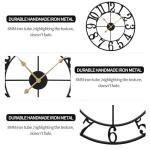 LEIKE 13.5" Silent Vintage Wall Clock - Black