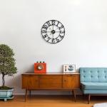 LEIKE 13.5" Silent Vintage Wall Clock - Black