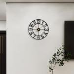 LEIKE 13.5" Silent Vintage Wall Clock - Black