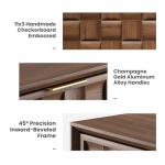 Walnut Fluted Dresser with 6 Spacious Drawers