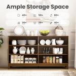 Walnut Fluted Dresser with 6 Spacious Drawers