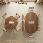 Extendable Round Dining Table with Storage Shelf