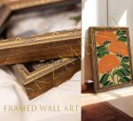 Vintage Gold Floral Canvas Wall Art Print