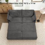 Gray 3-in-1 Pull Out King Sofa Bed