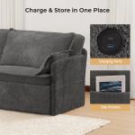 Gray 3-in-1 Pull Out King Sofa Bed