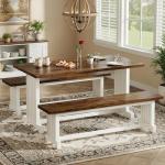 Tribesigns 3-Piece Dining Table Set for 4