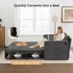 Gray 3-in-1 Pull Out King Sofa Bed