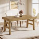 Tribesigns 63-Inch Rectangular Farmhouse Dining Table