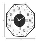 Large Modern Silent Wall Clock for Home Decor