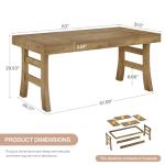 Tribesigns 63-Inch Rectangular Farmhouse Dining Table