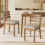 Farmhouse Dining Set for 4 with Wooden Table and Chairs
