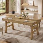 Tribesigns 63-Inch Rectangular Farmhouse Dining Table