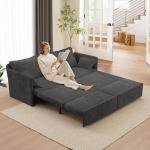 Gray 3-in-1 Pull Out King Sofa Bed