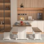 Tribesigns 3-Piece Dining Table Set for 4