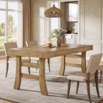 Tribesigns 63-Inch Rectangular Farmhouse Dining Table