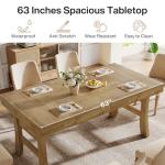 Tribesigns 63-Inch Rectangular Farmhouse Dining Table