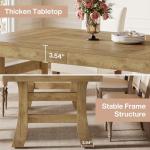 Tribesigns 63-Inch Rectangular Farmhouse Dining Table