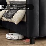 Velvet Queen Size Bed Frame with Tufted Headboard