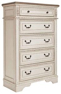 Realyn French Country 5 Drawer Chest with Tipover Restraint