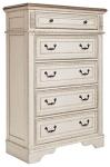Realyn French Country 5 Drawer Chest with Tipover Restraint