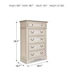 Realyn French Country 5 Drawer Chest with Tipover Restraint