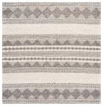 Grey & Ivory Moroccan Boho Area Rug - 4' Square