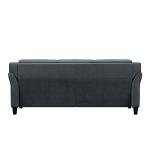 Grayson Dark Grey Micro-Fabric Sofa