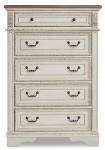 Realyn French Country 5 Drawer Chest with Tipover Restraint