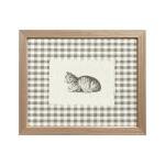 Vintage Cat Gingham Wall Art for Pet Lovers